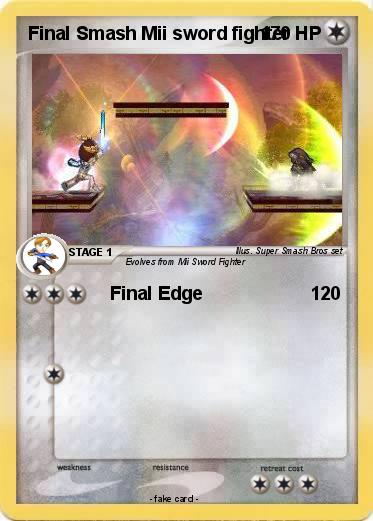 Pokemon Final Smash Mii sword fighter