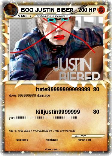 Pokemon BOO JUSTIN BIBER