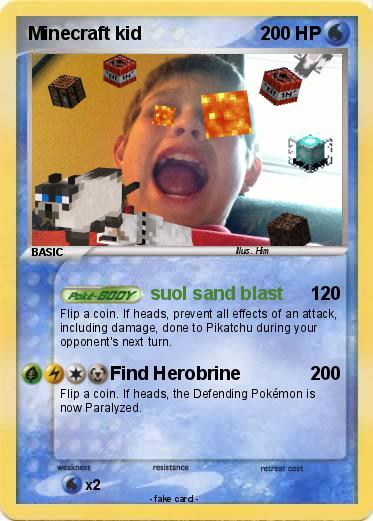 Pokemon Minecraft kid