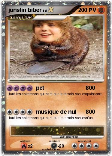 Pokemon junstin biber
