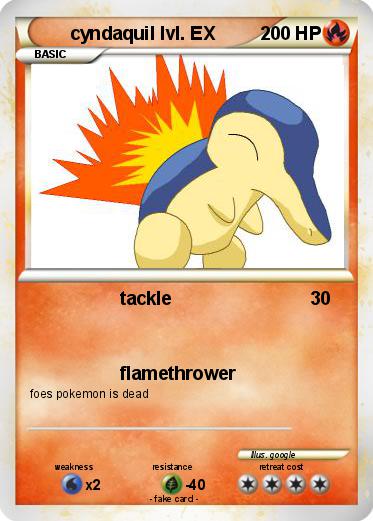 Pokemon cyndaquil lvl. EX