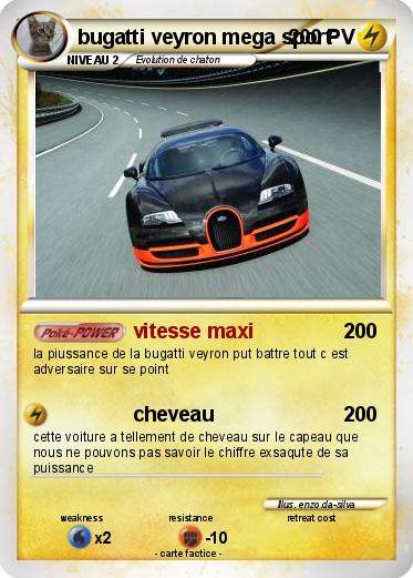 Pokemon bugatti veyron mega sport
