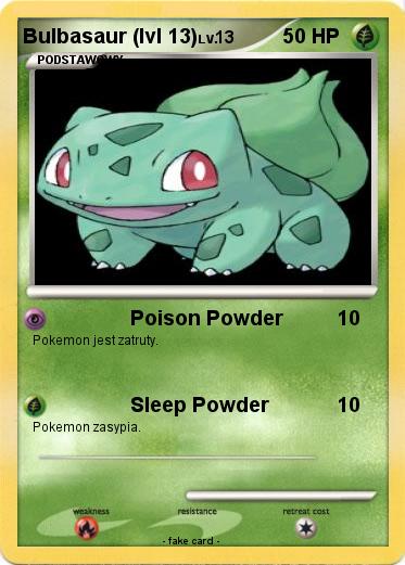 Pokemon Bulbasaur (lvl 13)