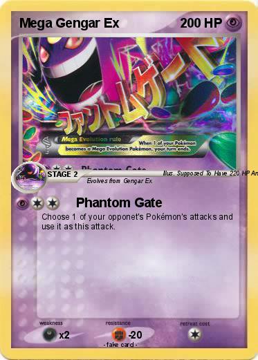 Pokemon Mega Gengar Ex