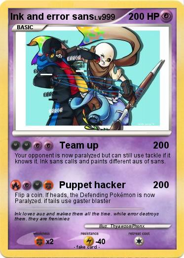 Pokemon Ink and error sans