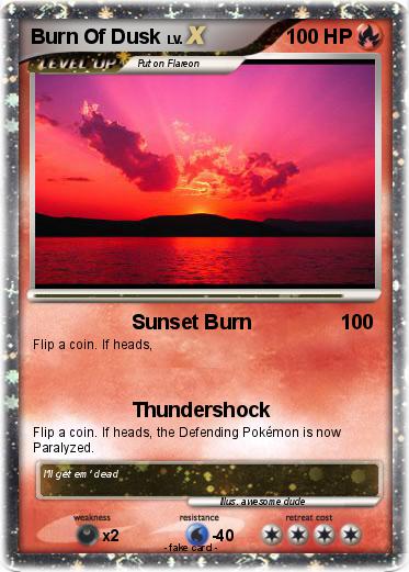 Pokemon Burn Of Dusk