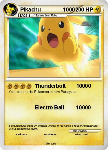Pokemon Pikachu               1000