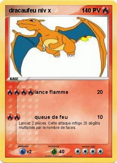 Pokemon dracaufeu niv x