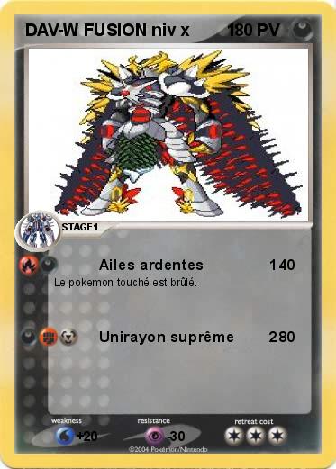 Pokemon DAV-W FUSION niv x        1