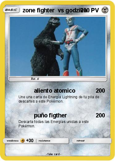 Pokemon zone fighter  vs godzilla