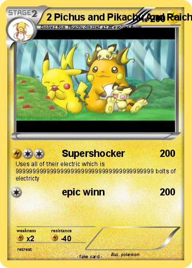 Pokemon 2 Pichus and Pikachu And Raichu