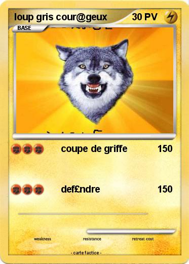 Pokemon loup gris cour@geux