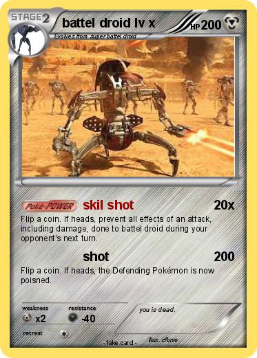 Pokemon battel droid lv x