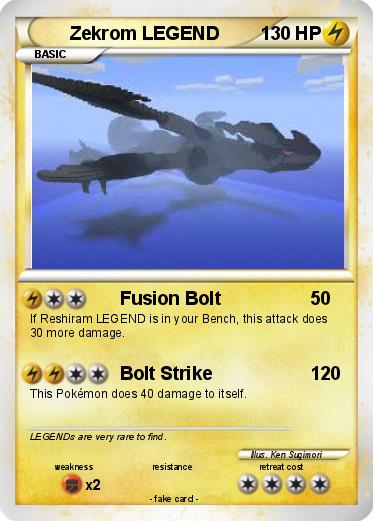 Pokemon Zekrom LEGEND