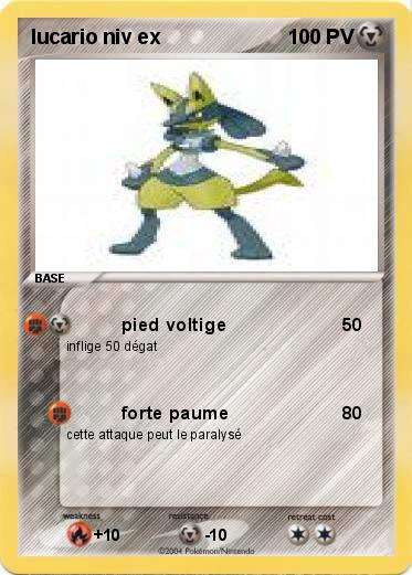 Pokemon lucario niv ex