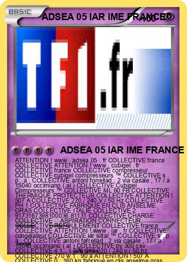 Pokemon ADSEA 05 IAR IME FRANCE