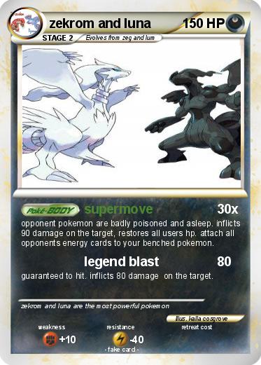 Pokemon zekrom and luna
