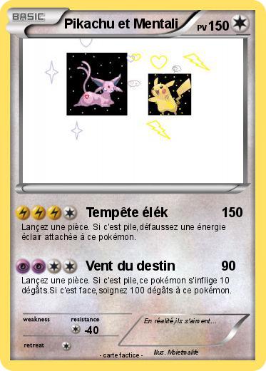 Pokemon Pikachu et Mentali