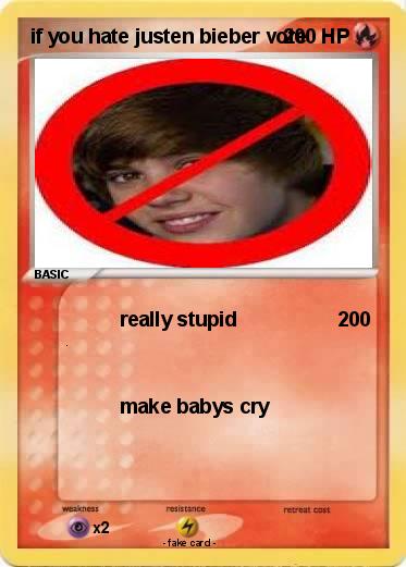 Pokemon if you hate justen bieber vote