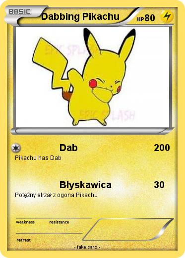 Pokemon Dabbing Pikachu
