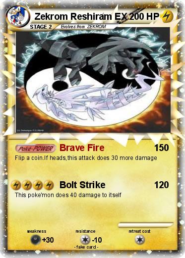 Pokemon Zekrom Reshiram EX