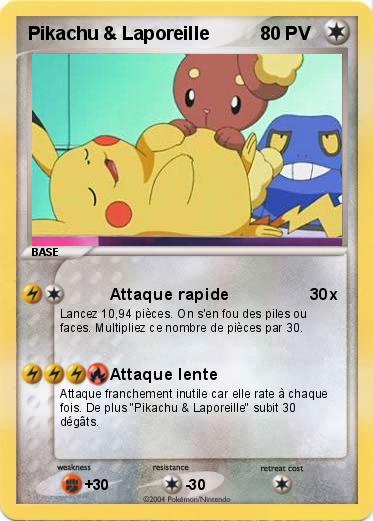 Pokemon Pikachu & Laporeille