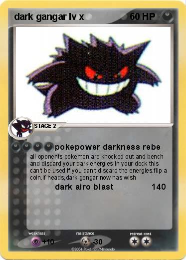 Pokemon dark gangar lv x