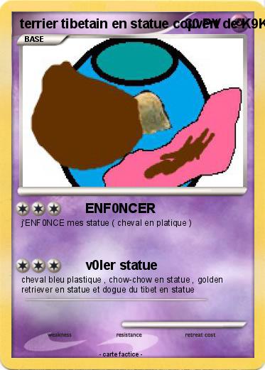 Pokemon terrier tibetain en statue coµvert de K9K9