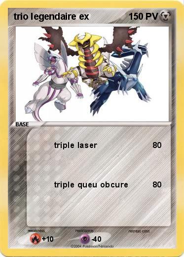 Pokemon trio legendaire ex