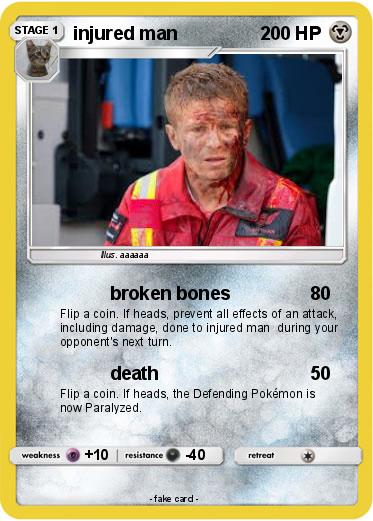 Pokemon injured man