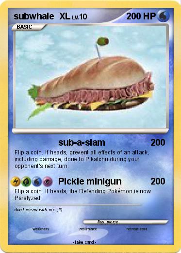 Pokemon subwhale  XL