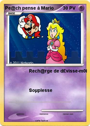 Pokemon Pe@ch pense à Mario