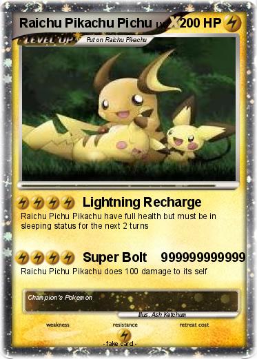 Pokemon Raichu Pikachu Pichu