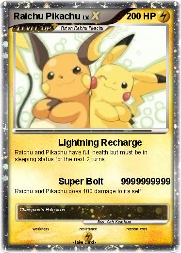 Pokemon Raichu Pikachu