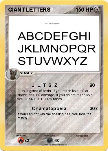 Pokemon GIANT LETTERS