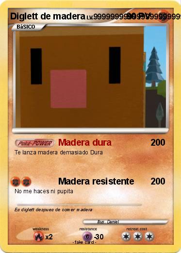 Pokemon Diglett de madera