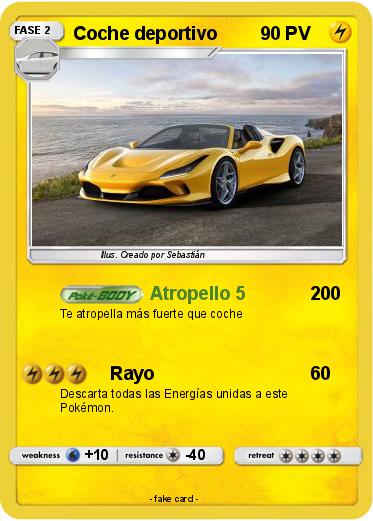 Pokemon Coche deportivo