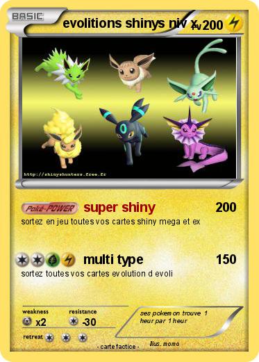 Pokemon evolitions shinys niv x