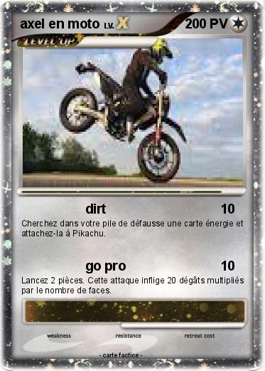 Pokemon axel en moto
