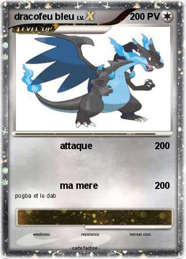 Pokemon dracofeu bleu