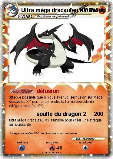 Pokemon Ultra méga dracaufeu XY fusion