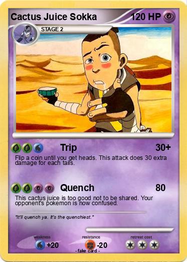 Pokemon Cactus Juice Sokka
