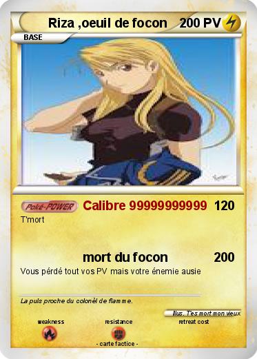 Pokemon Riza ,oeuil de focon