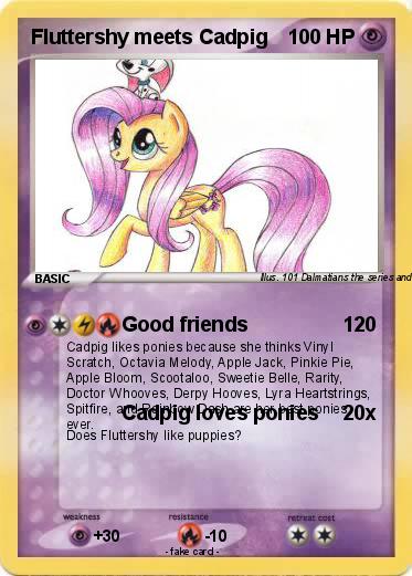 Pokemon Fluttershy meets Cadpig