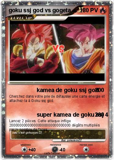 Pokemon goku ssj god vs gogeta
