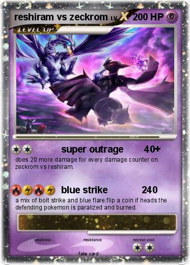 Pokemon reshiram vs zeckrom