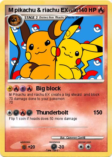 Pokemon M pikachu & riachu EX
