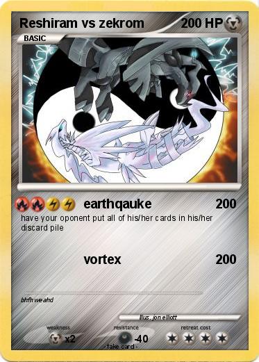 Pokemon Reshiram vs zekrom