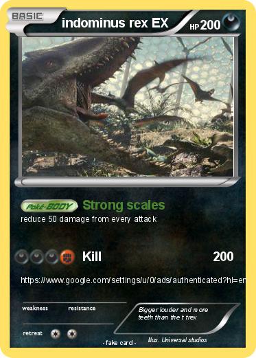 Pokemon indominus rex EX