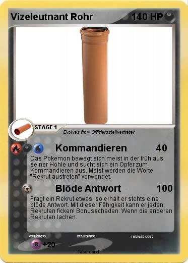 Pokemon Vizeleutnant Rohr